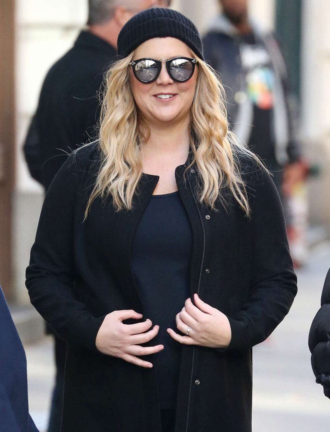 Amy Schumer on the set of a photoshoot in New York City