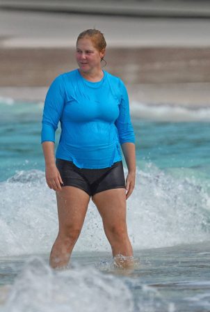 Amy Schumer - Seen at the beach in Saint Barts