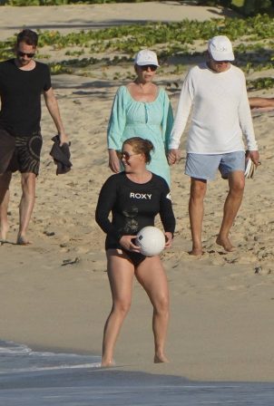 Amy Schumer - Seen at the beach in St. Barths