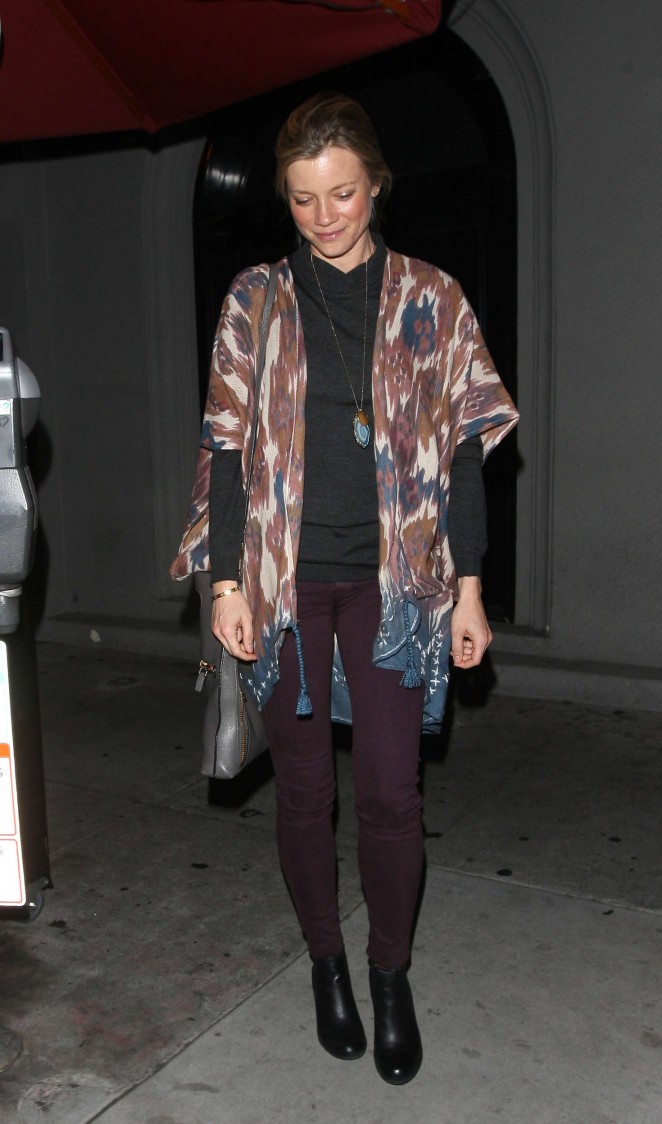 Amy Smart at Craig's Restaurant in West Hollywood