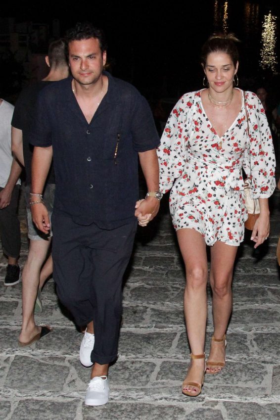 Ana Beatriz Barros and husband Karim El Chiaty - Night out in Mykonos
