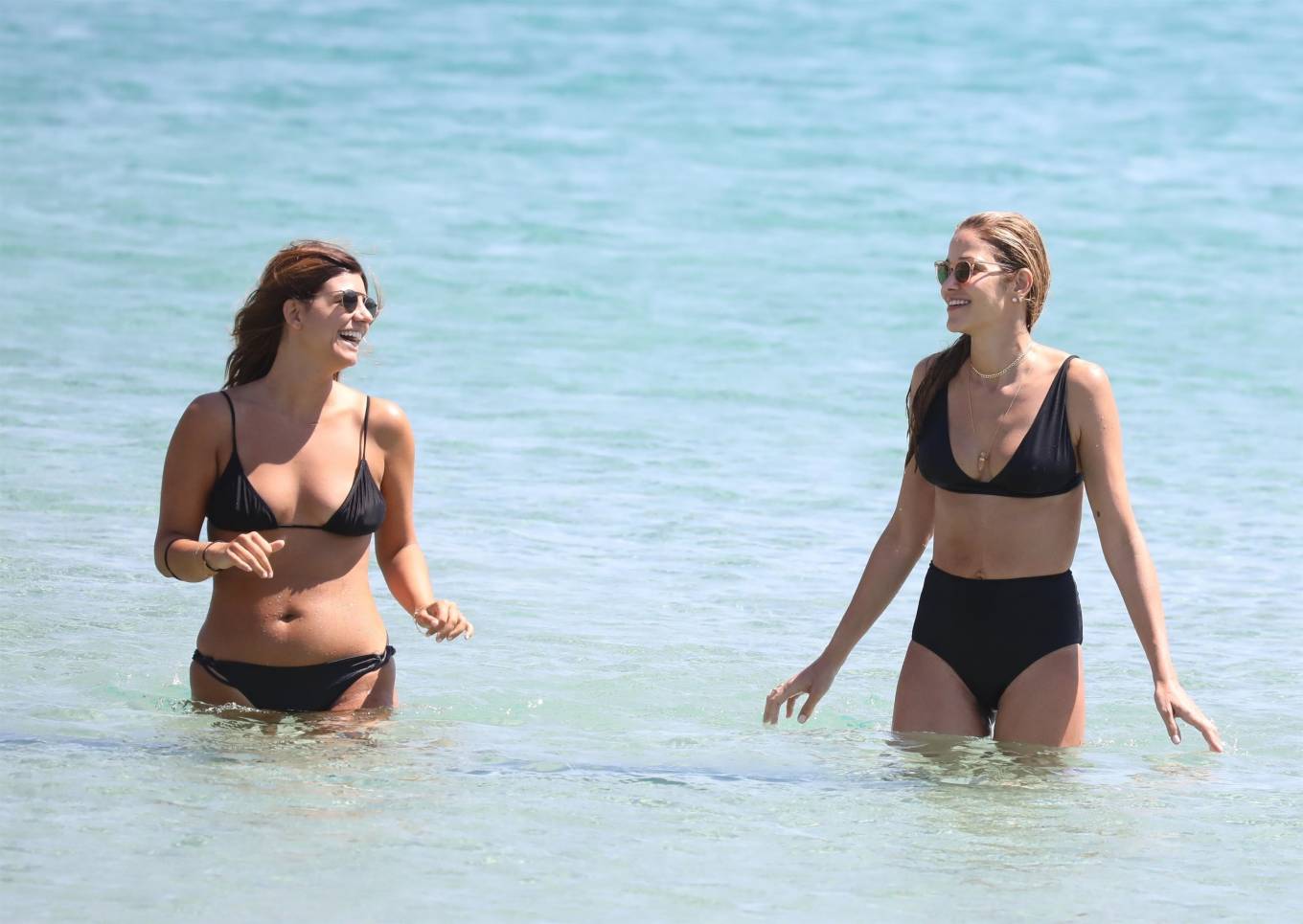 Ana Beatriz Barros – Wearing black bikini at the beach on a holiday in Mykonos