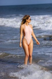 Ana Braga in Swimsuit at the beach in Malibu