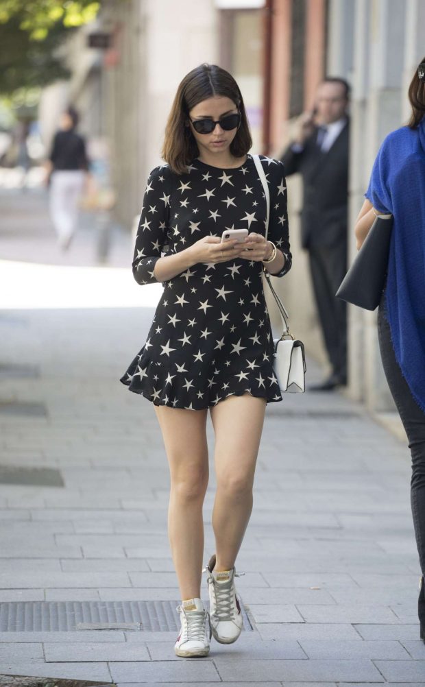 Ana de Armas in Mini Dress - Out in Madrid