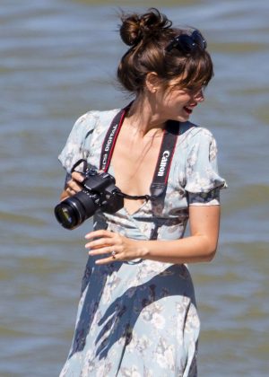 Ana de Armas in Summer Dress Out in Budapest