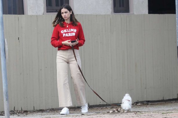 Ana de Armas - Out for a stroll with her dog in the Palisades