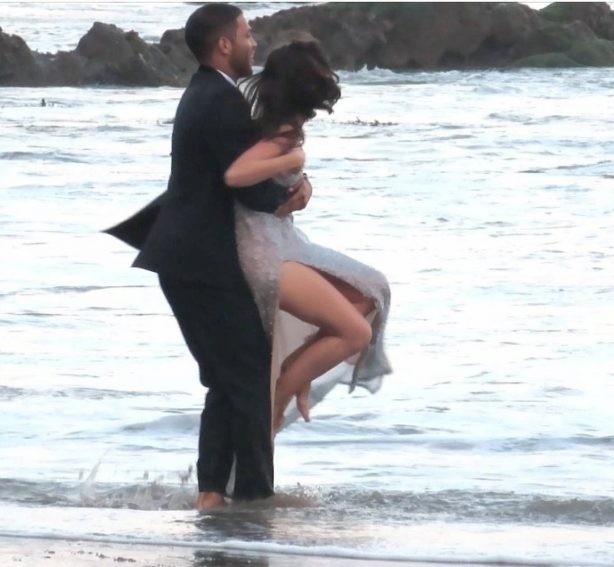 Ana de Armas - Seen while shooting a commercial on the beach in Malibu