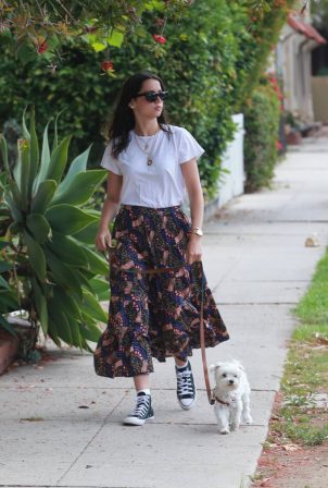 Ana De Armas - Takes her pooch for a stroll in Santa Monica
