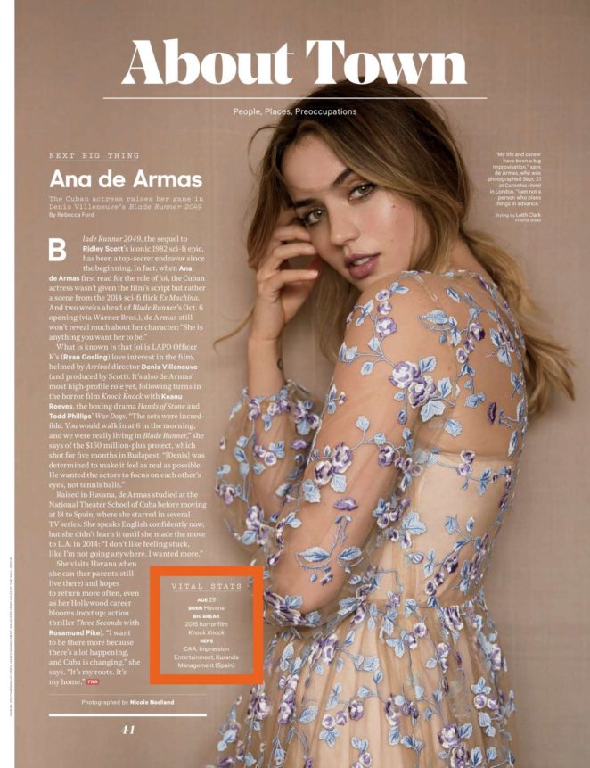 Ana de Armas - The Hollywood Reporter (October 2017)