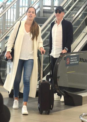 Ana Ivanovic and Bastian Schweinsteiger - Arrives at airport in Sydney