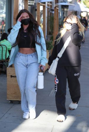 Anastasia Karanikolaou and Kelsey Calemine - Spotted at Croft Alley in Beverly Hills