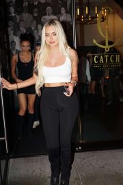 Anastasia Karanikolaou - Seen leaving dinner at CatchLa in Los Angeles