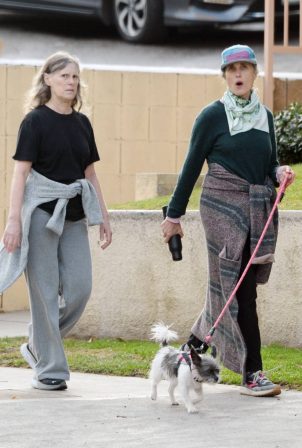 Andie MacDowell - Seen with her dog and a friend in Los Angeles