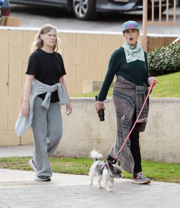 Andie MacDowell - Seen with her dog and a friend in Los Angeles
