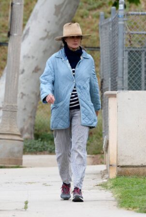 Andie MacDowell - Steps out for a stroll in Los Angeles