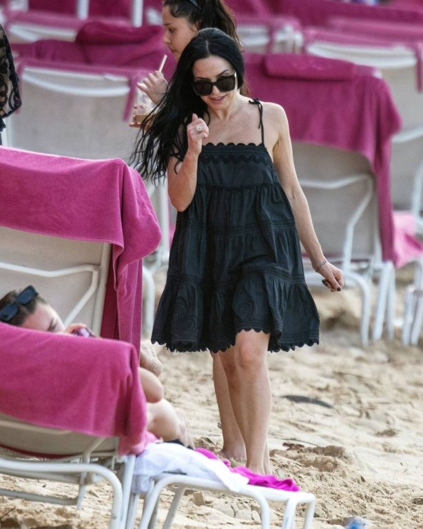 Andrea Corr - Seen on the beach at Sandy Lane Hotel in Barbados