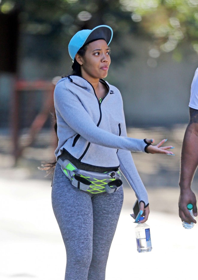 Angela Simmons in Tights out in Los Angeles