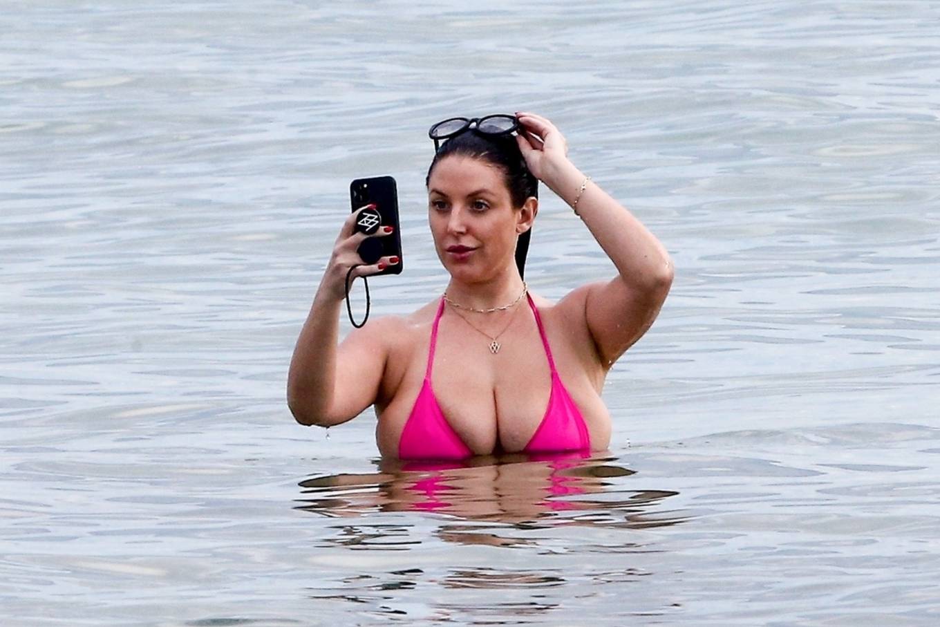 Angela White - In a bikini in Miami Beach-02 GotCeleb