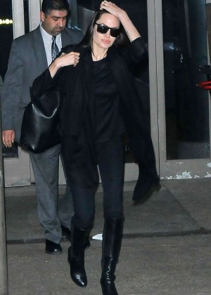 Angelina Jolie Arrives at LAX Airport in LA