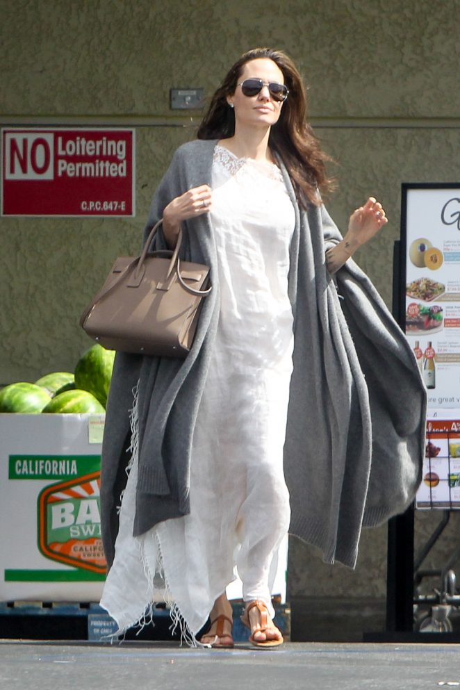 Angelina Jolie at Gelson's Market in LA
