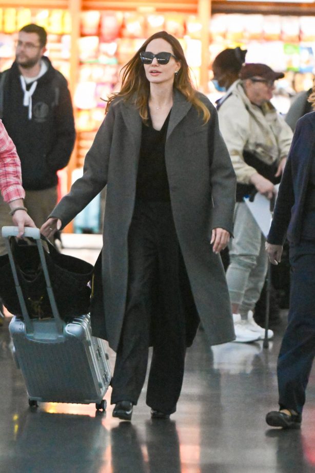 Angelina Jolie - Pictured at JFK Airport in New York