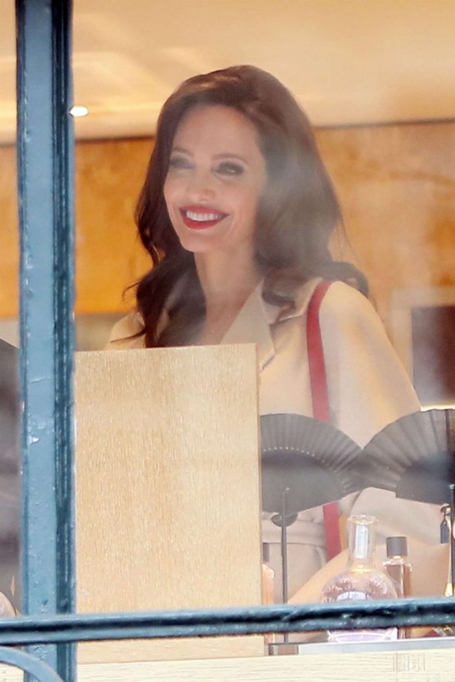 Angelina Jolie - Seen at Guerlain Perfumes Shop in Paris