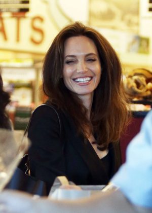Angelina Jolie - Shopping Candids at Gelsons Markets in Los Feliz