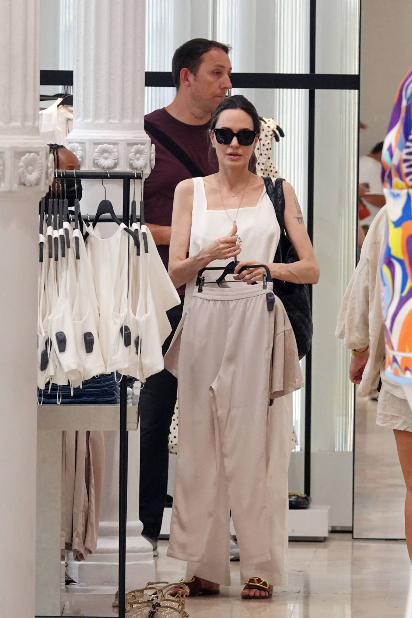 Angelina Jolie - Spotted while shopping at Zara in Rome