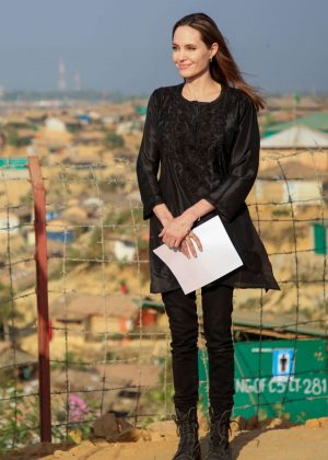 Angelina Jolie - UNHCR special envoy to Kutupalong Rohingya refugee camp in Bangladesh