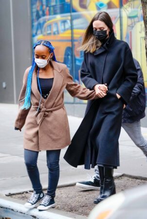 Angelina Jolie - With Zahara and Pax Thien shopping in SoHo - New York