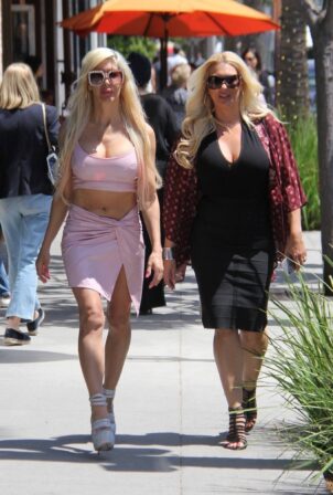 Angelique 'Frenchy' Morgan - On a stroll with a friend in Los Angeles