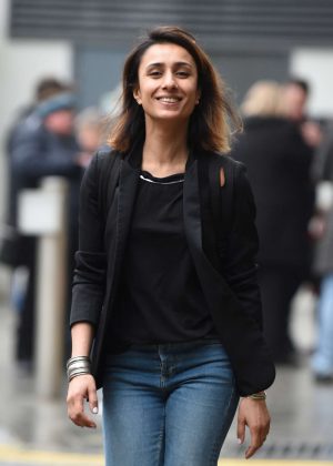 Anita Rani in Jeans out in Birmigham