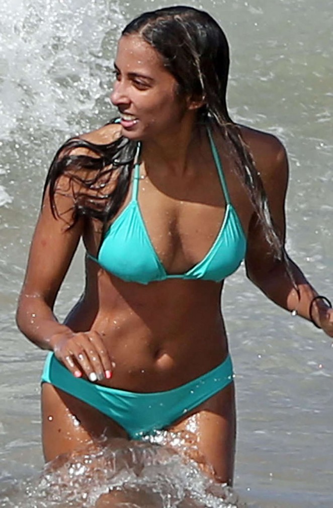 Anjulie Persaud in Bikini on the Beach in Maui
