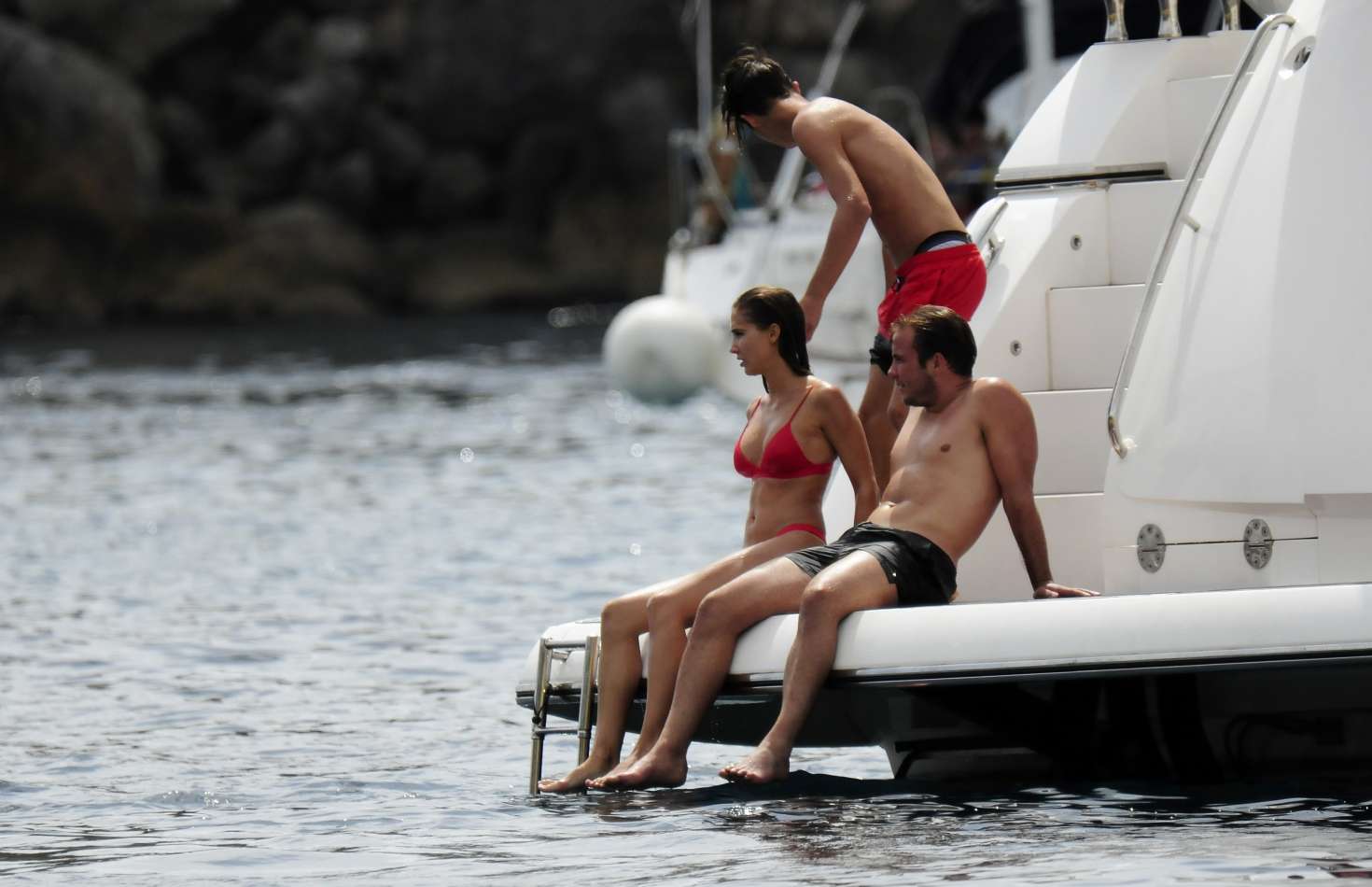 Ann-Kathrin Brommel - Bikini on a yacht in Mallorca. 