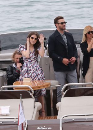 Anna Kendrick and Justin Timberlake on Boat in Cannes