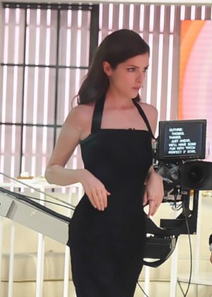 Anna Kendrick in Black Dress at The 'Today Show' in NYC