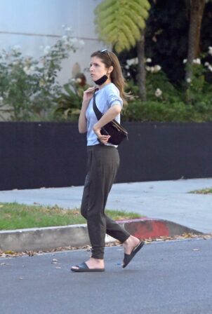 Anna Kendrick - Is pictured out on a stroll in Los Angeles