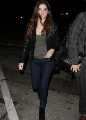 Anna Kendrick - Leaving Craig's Restaurant in West Hollywood