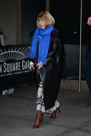 Anna Wintour - Leaving Madison Square Garden in New York City