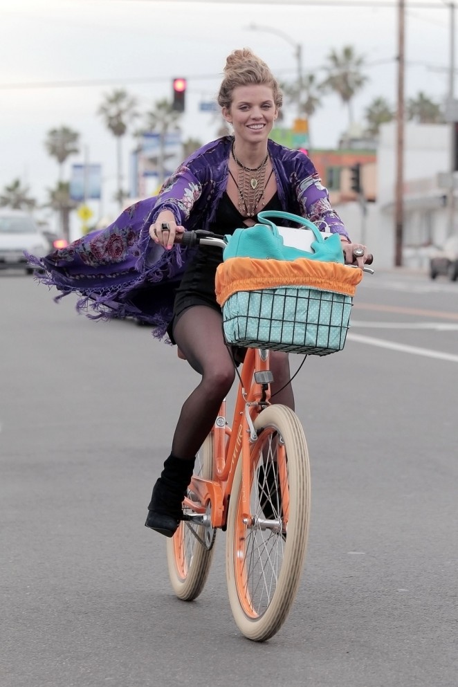 AnnaLynne McCord - Riding a Bike in Venice