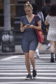 AnnaSophia Robb - In a summer dress out and about in New York