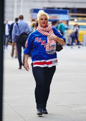 Anne Burrell Attending the New York Rangers Game in NYC