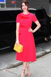 Anne Hathaway at Good Morning America in New York