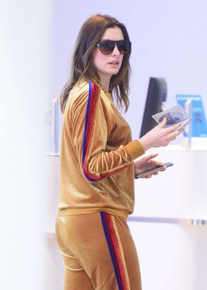 Anne Hathaway at JFK Airport in New York