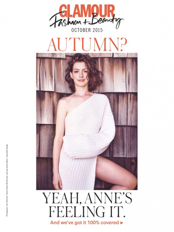 Anne Hathaway - Glamour UK Magazine (October 2015) adds