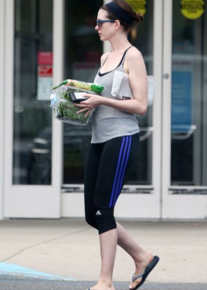 Anne Hathaway in Tights Out in Long Island