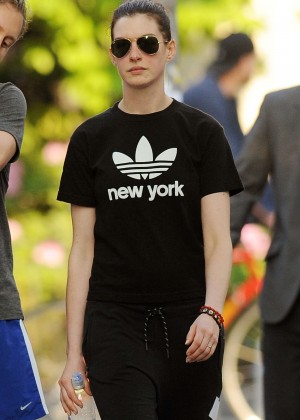 Anne Hathaway - Out and about in NYC