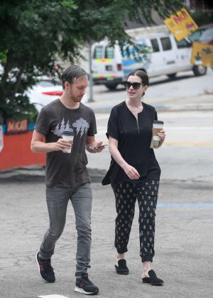 Anne Hathaway - out in West Hollywood