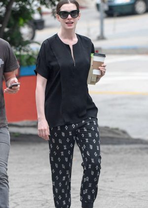 Anne Hathaway out in West Hollywood