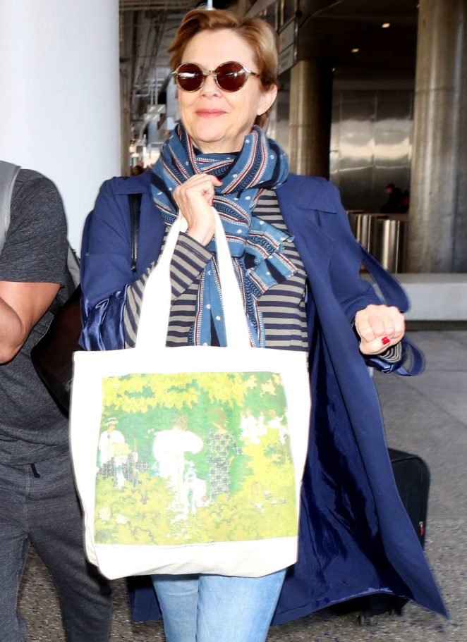 Annette Bening at LAX Airport in Los Angeles